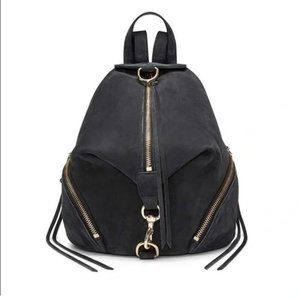 Rebecca Minkoff Julian Black Nubuck Suede Mini Backpack